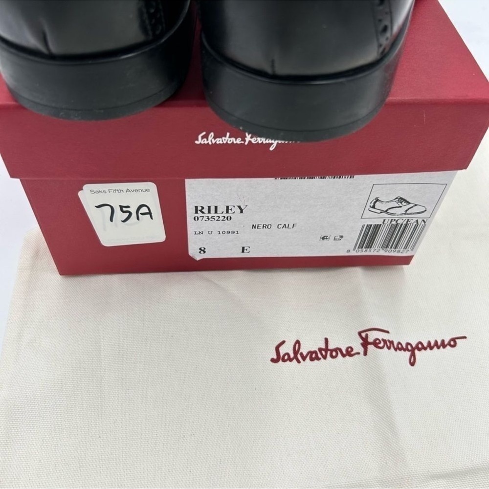 Men’s Salvatore, Ferragamo cap to Oxford size 8E made in Italy - Picture 5 of 10